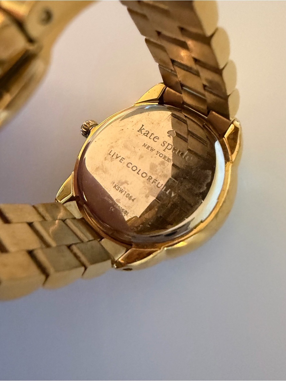 kate spade Gold-Tone Link Watch with White Dial - Picture 3 of 3